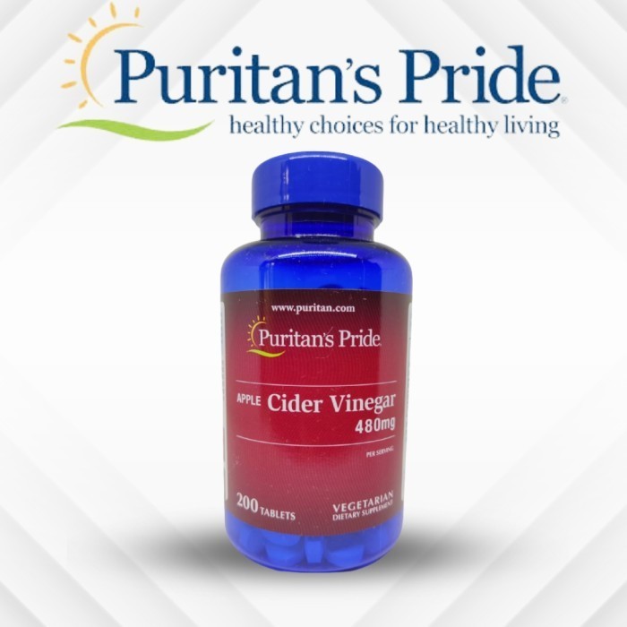 

Sale Apple Cider Vinegar 480Mg Puritan'S Pride Isi 200 Tablets