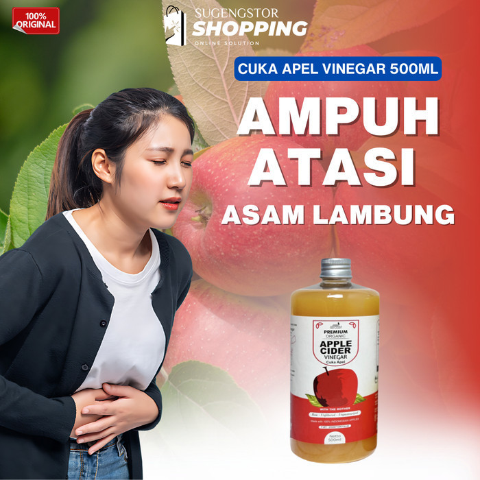 

Sale Cuka Apel Organik Cider Vinegar 500Ml - Cuka Sari Apel Kesehatan Daya Tahan Imun Tubuh - Apple