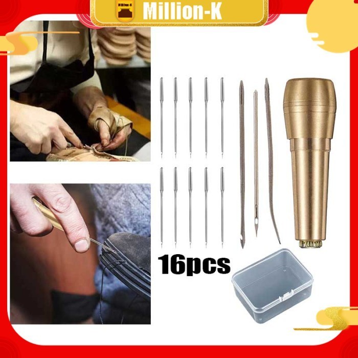 

Terlaris 15PCS Alat Jahit Sol Sepatu / Alat Reparasi Sepatu Canvas Kulit SALE