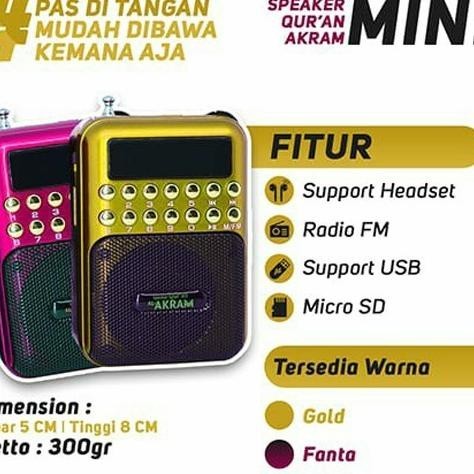 Speaker Murotal Murottal Alquran Quran Digital 30 Juz Al-Akram Ni