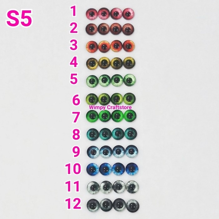 BARU!! EYE CHIP S5 8MM BOLA MATA FIGURE MATA BONEKA BAHAN KERAJINAN CRAFT