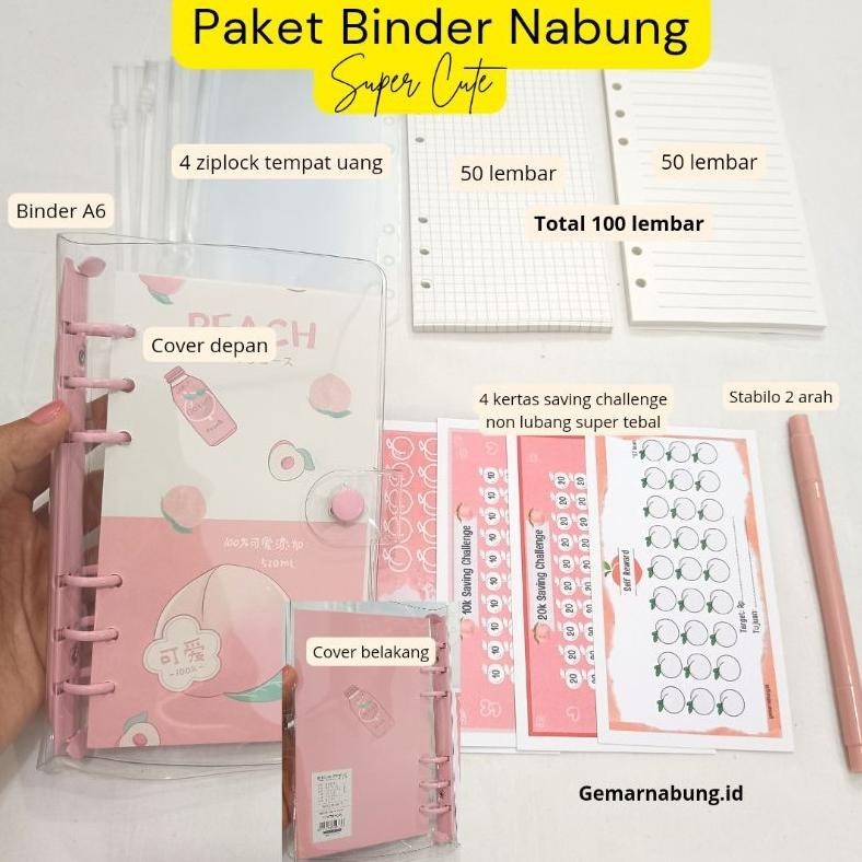

Diskon Paket Binder Keuangan Nabung A6 Super Cute Isi 100 Lembar Gratis Ongkir
