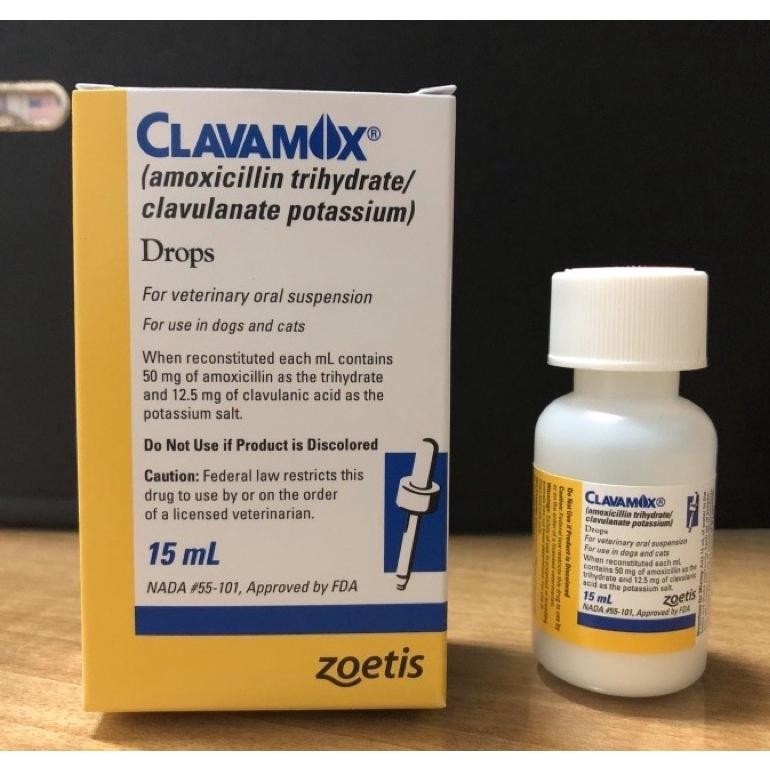 Berkualitas Clavamox Drops 15 Ml - Antibiotik Kucing - Antibiotik Anjing Cod