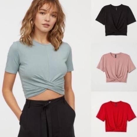 SALE HNM KNOT CROP TOP TWIST NEW HNM TSHIRT