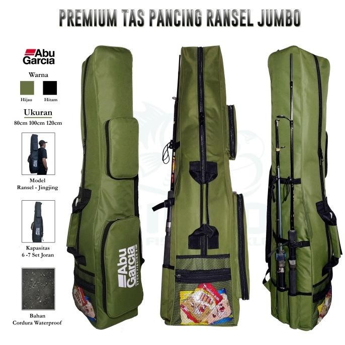 Tas Pancing Ransel Big Size Abu Garcia Cordura Waterproof 80 100 120cm