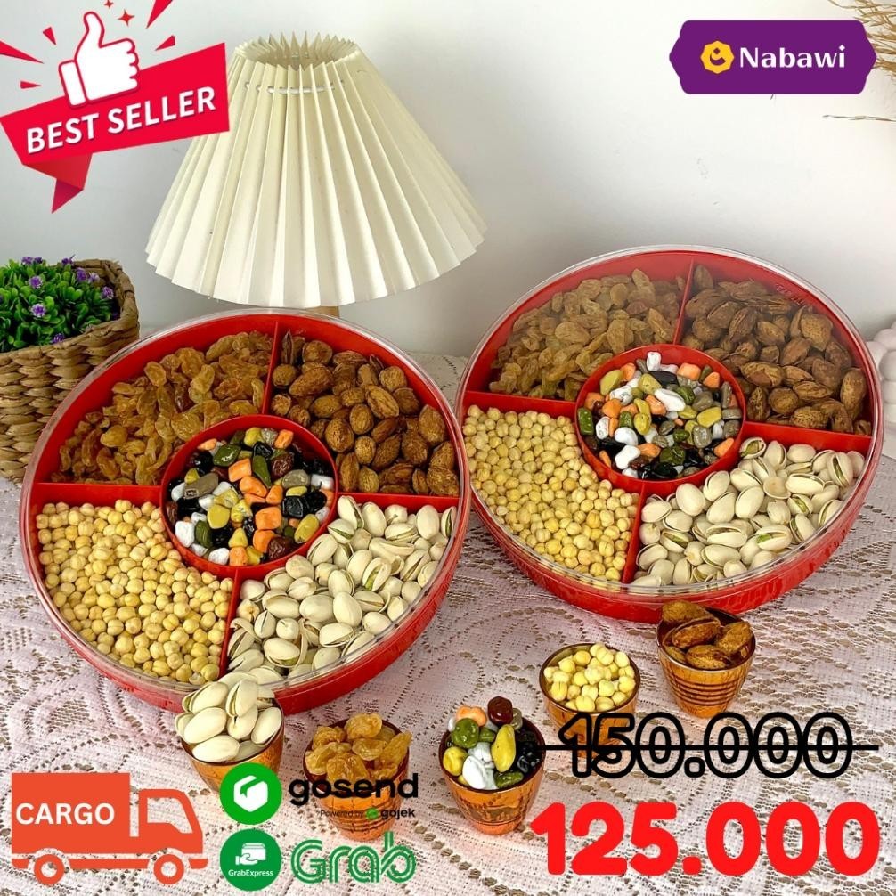 

Diskon Paket Hampers Exclusive 5 Sekat Oleh Oleh Haji Dan Umroh Premium Makanan Khas Arab Kacang Arab Pistachio Kismis Almond Coklat Kerikil Gratis Ongkir