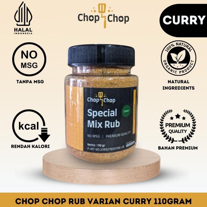 

Chopchop Special Mix Rub Curry Bumbu Marinasi Rendah Kalori 110gram OS17