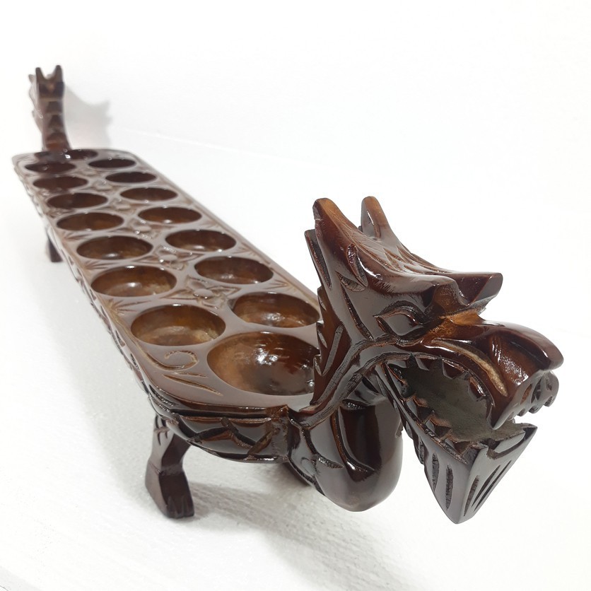 Dakon Congklak Permainan Tradisional Ukir Naga Kerajinan Kayu