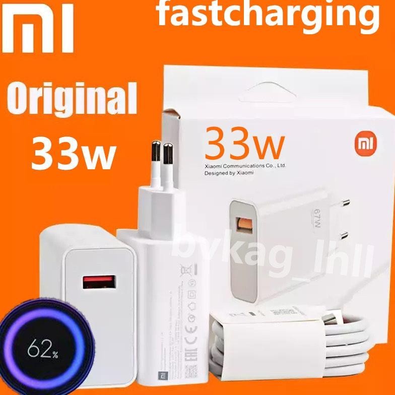 PROMO  Charger Xiaomi original 100% Fast Charging Xiaomi TYPE C Charger Xiaomi 33 watt fast charging