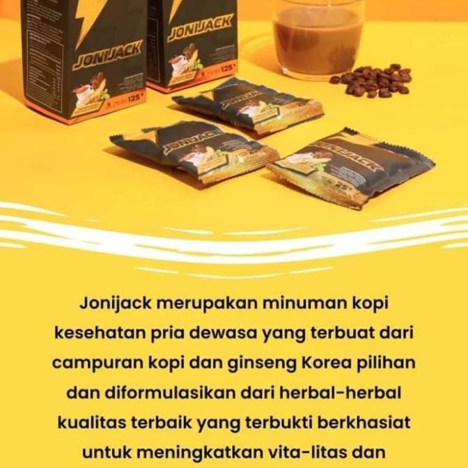 

Kopi Jonijack -Minuman Kopi Herbal Penambah Stamina & Vitalitas Pria
