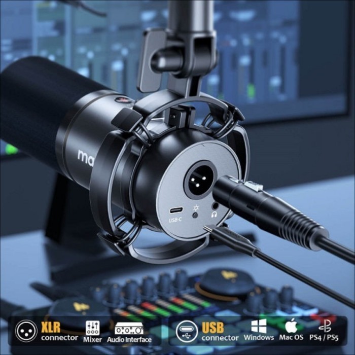 Maono Pd200 X Usb/Xlr Podcast Rgb Dynamic Microphone Pd 200X - Pd200X