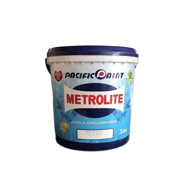 Cat Tembok Metrolite Putih Pacific Paint 5Kg