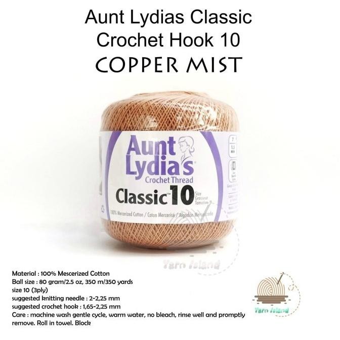 Benang Rajut Aunt Lydia Copper Mist