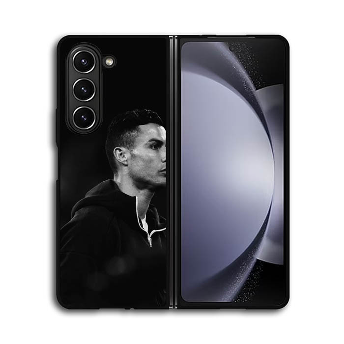 Casing Case Custom Samsung Galaxy Z Flip 5 4 3 Z Fold 5 4 3 5G Cristiano Ronaldo Black D185