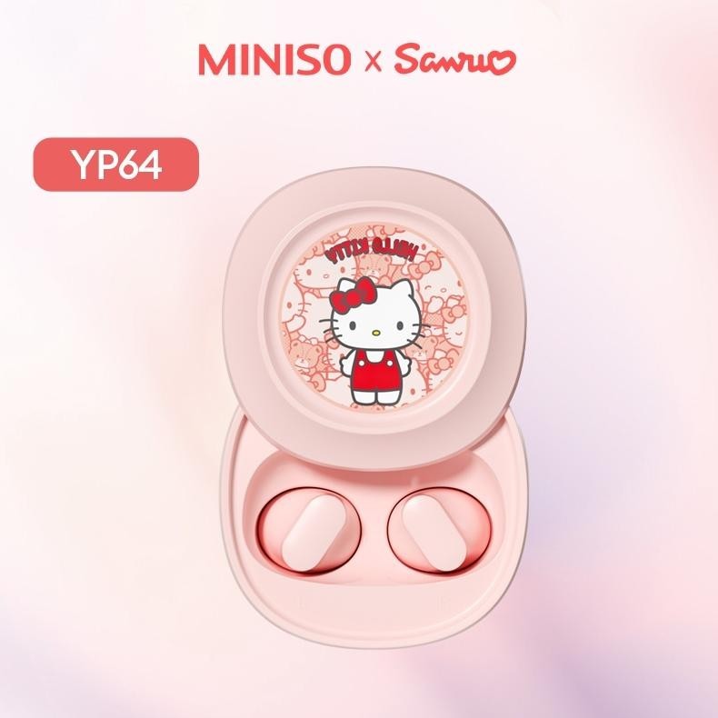 (NEW) Miniso x Sanrio YP64 Wireless Bluetooth 5.3 Earphones Low Latency TWS Gaming Headset With Mic