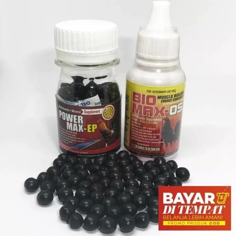 Sepasang Power max ep doping ayam tarung jamu herbal obat harian