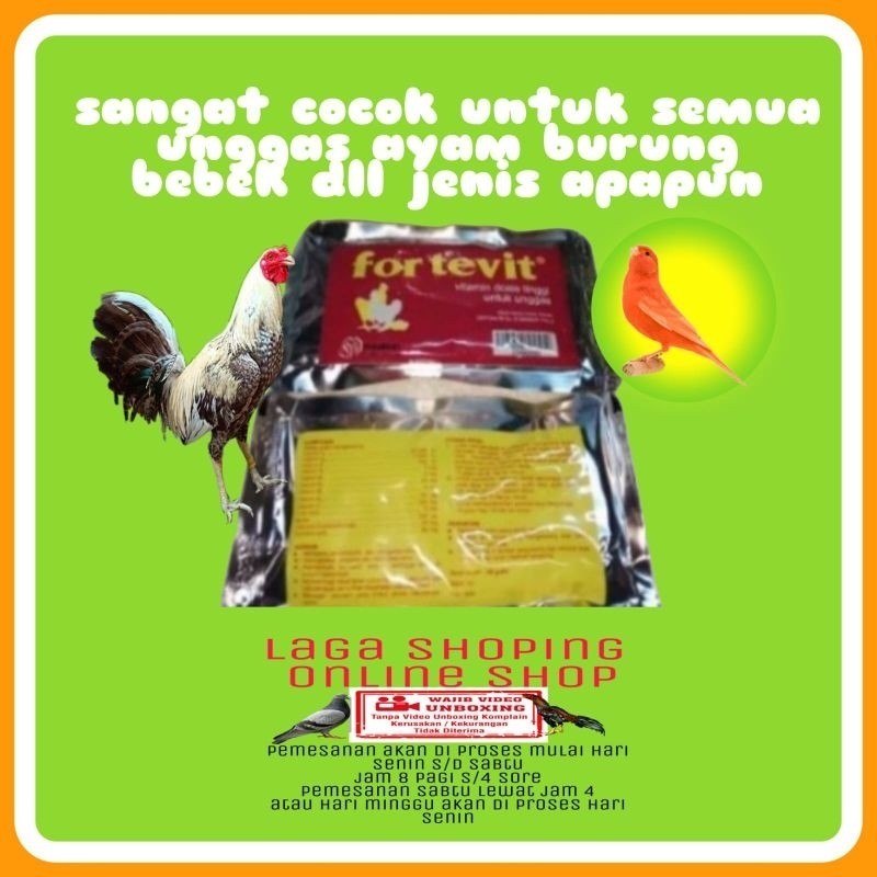 FORTEVIT 50 gr vitamin ayam dosis tinggi optimalkan peoduktifitas