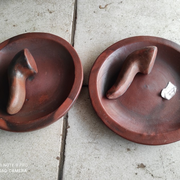 Dheao Cobek/Coet 25Cm Tanah Liat+ Ulekan Tanah Liat( Foto Asli)