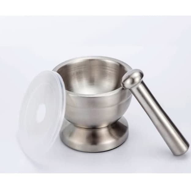 Dheao Cobekan Stainless Steel Ulekan Bumbu Dapur / Obat