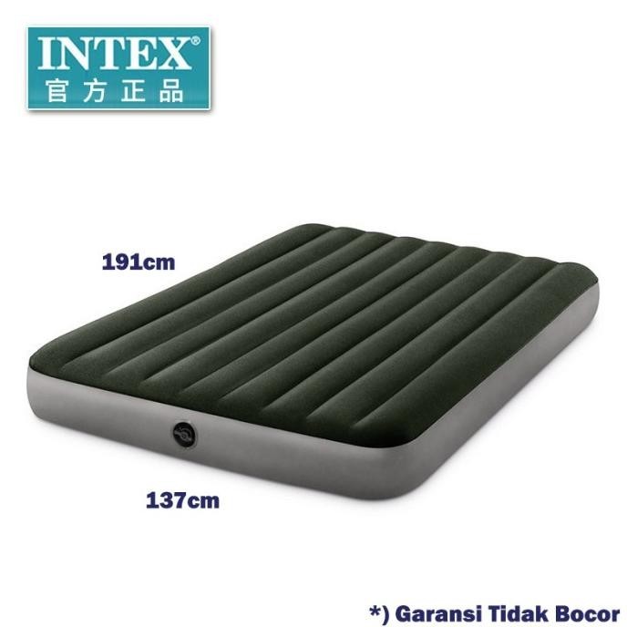 Intex 64108 Kasur Angin Double Bed Matras 137 x 191cm Camping Air Bed  ,