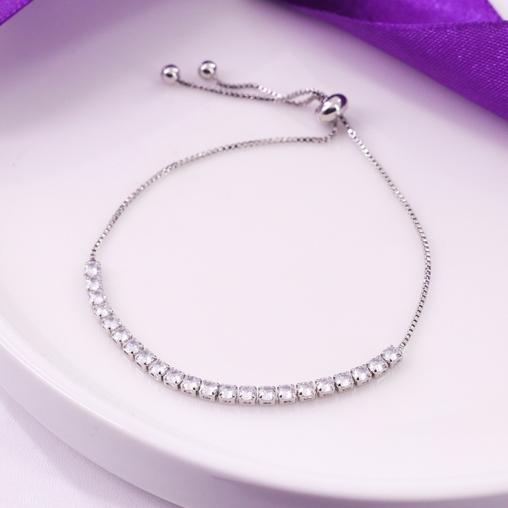 PROMO MEILYN Gelang Serut Wanita Model Baris Italy Bandul Motif Daun Gold Bracelet Lapis Emas Perak