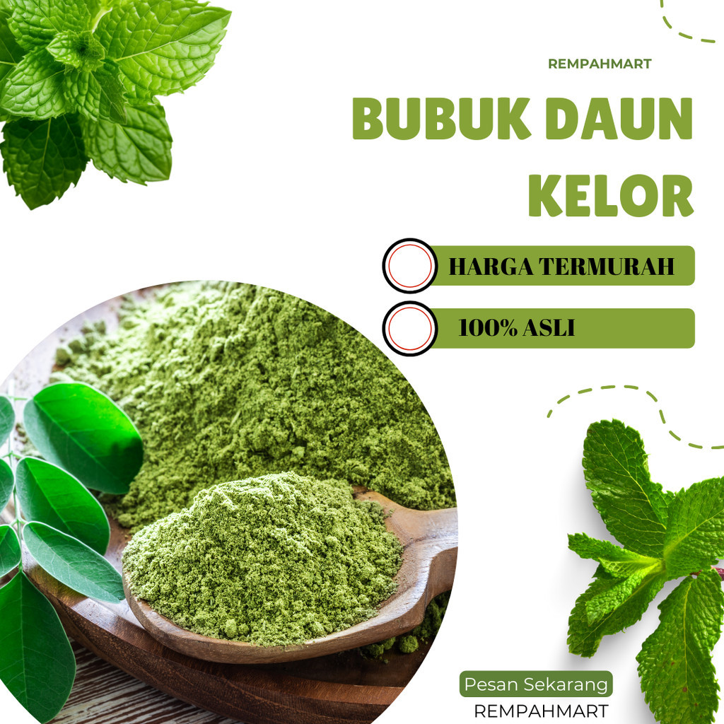 

100g Daun Kelor Tanpa Campuran / Daun Kelor Rempahmart