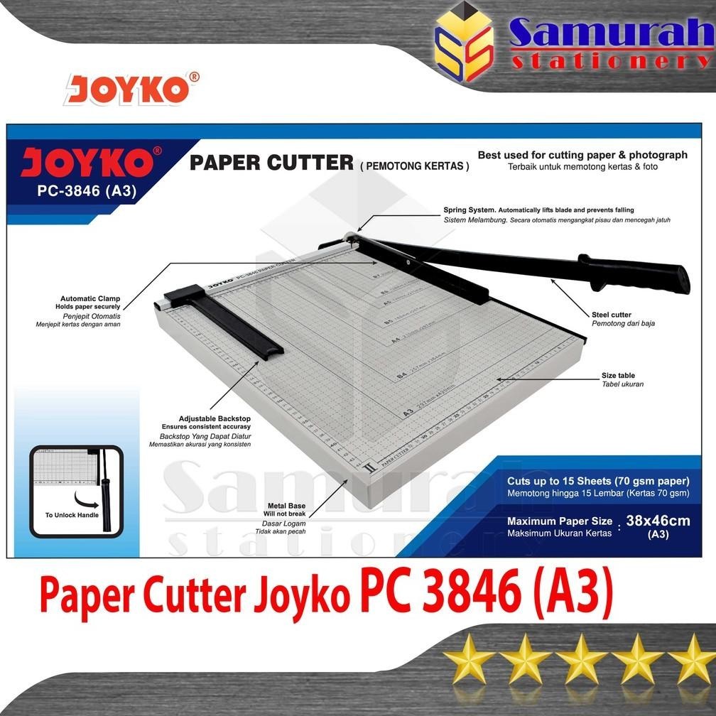 

READY >> PAPER CUTTER A3 JOYKO PC 3846 / MESIN PEMOTONG CUTTING KERTAS 38X46 CM / ALAT POTONG KERTAS FOTO