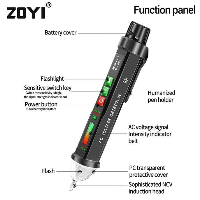 Zoyi ZT-DB02 Tester Pen Tespen Non Contact AC Voltage 12V-1000V