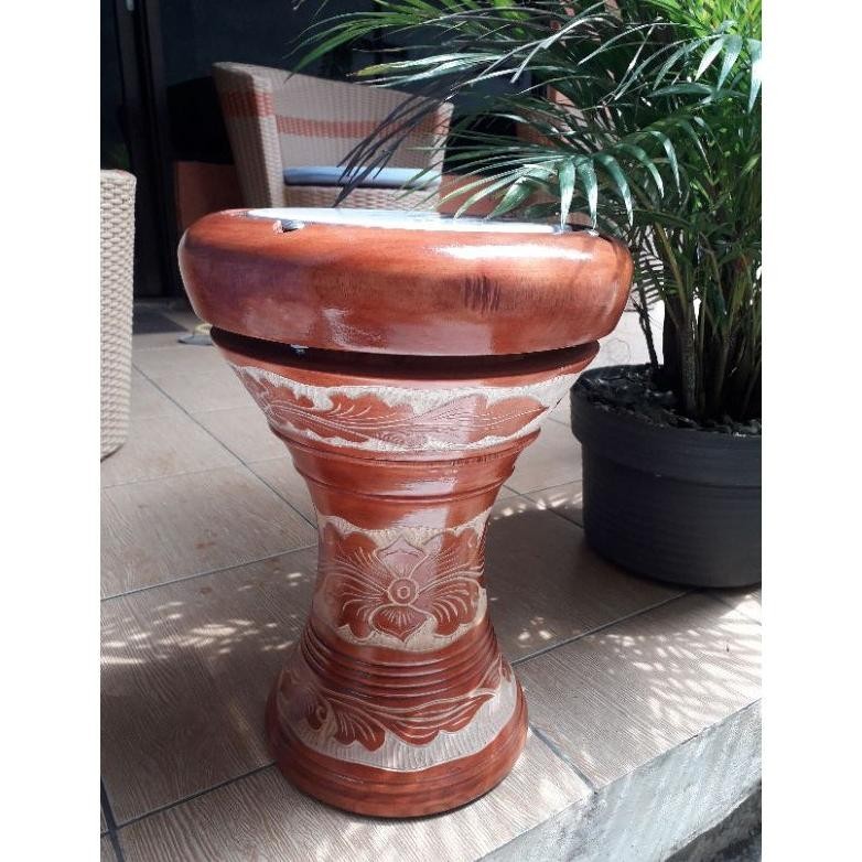 READY >> DUMBUK BATU UKIR KUALITAS SUPER (BONUS TAS)ALAT MUSIK DUMBUK BATU