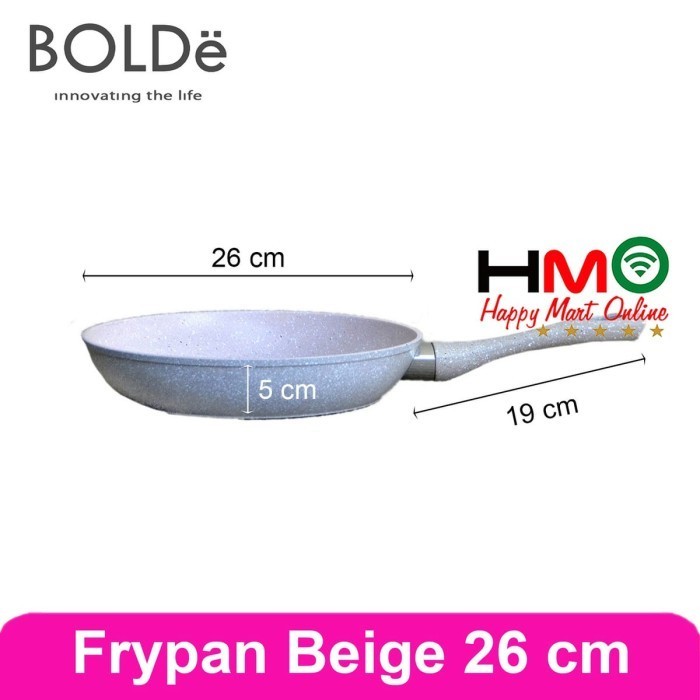 Bolde Frypan 26Cm Beige Bolde Superpan Panci Wajan Granit 26Cm