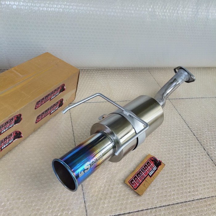 Knalpot Mobil Bolt On Brio Knalpot Brio Knalpot Spoon Stainless Blue