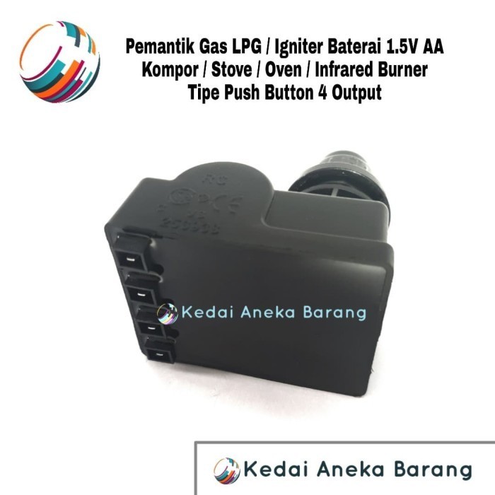 Pemantik Gas Igniter Kompor Infrared Burner Baterai 1.5V 4 Output