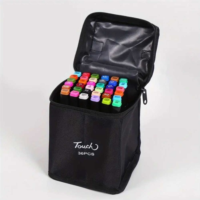 

Touch Spidol Dual Side Fine Art Brush Art Marker Set 36 Warna