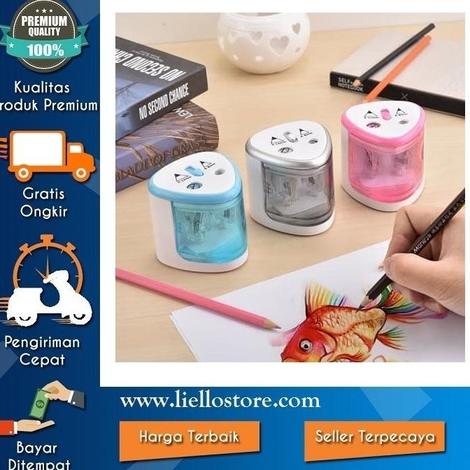 

Rautan Pensil Otomatis SILVER Electric Pencil Sharpener