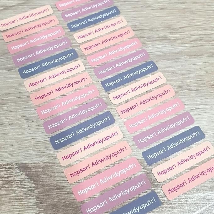 

Label sticker nama anak custom waterproof
