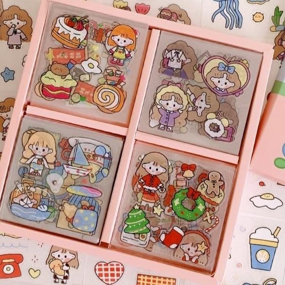 

Sticker BOX isi 100 lembar sticker kawai cute lucu dekorasi scrapbook