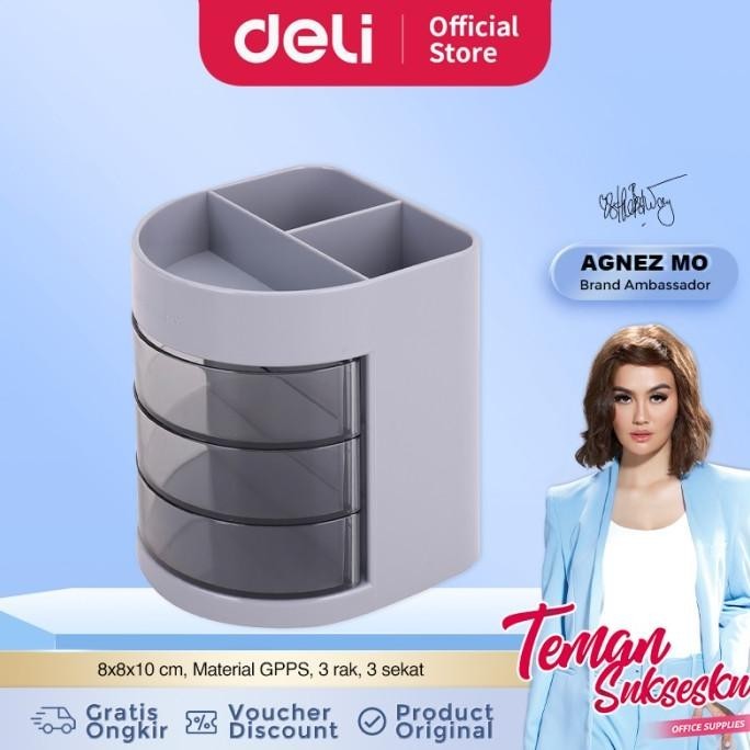 

Deli E9147 Tempat Alat Tulis-PS Desk Organizer 6 Comp.