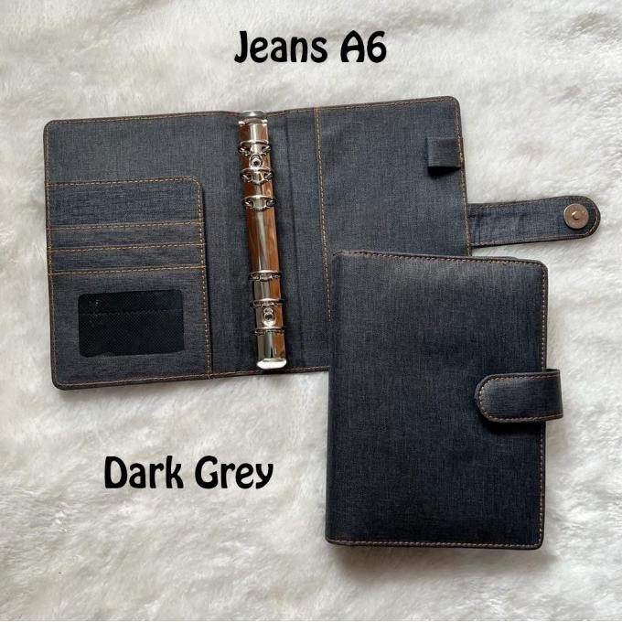 

Binder Bahan Jeans Ukuran A6 (6 ring) 9 Warna Pilihan