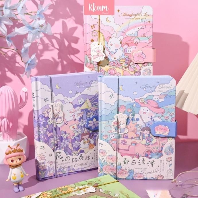 

Notebook rabbit cute/ Buku tulis karakter lucu/ Buku catatan jurnal di