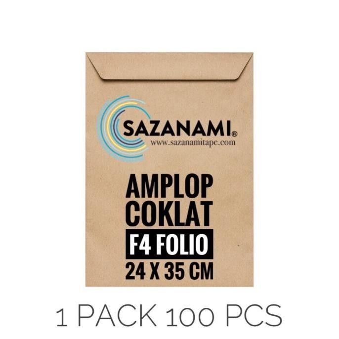 

AMPLOP COKLAT F4 FOLIO 24 X 35CM AMPLOP SURAT COKELAT 1 PACK