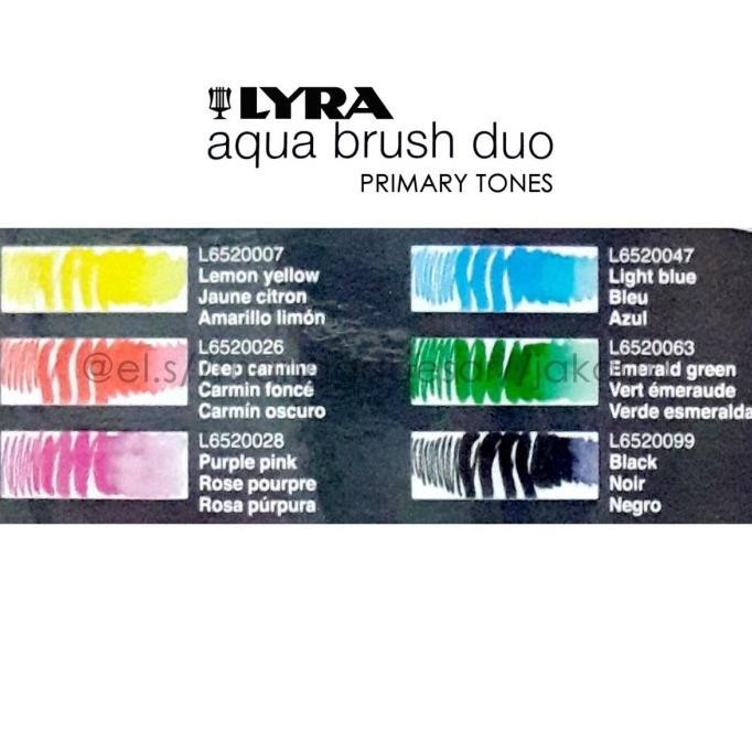 

Lyra Aqua Brush Duo Primary Tone Set 6 ( Brush Pen )