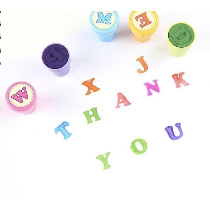 

Stempel huruf abc besar, stamp anak murah meriah, stamp utk belajar
