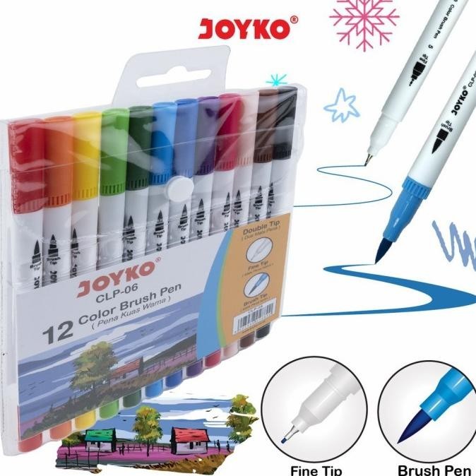 

brush pen pena kuas joyko 12 warna