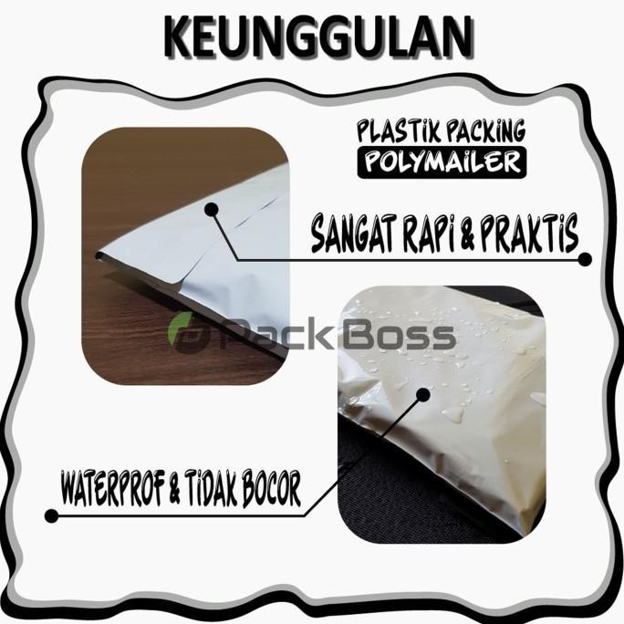 

25x35 SILVER SEMI PREMIUM POLYMAILER PACKAGING ONLINE ADA PEREKAT