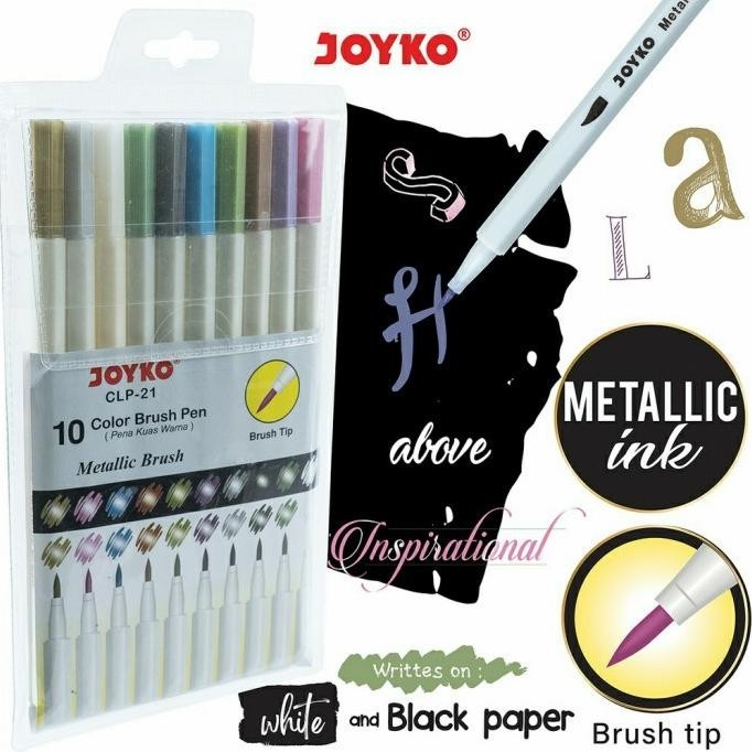 

SET 10 WARNA BRUSH PEN METALIK METALLIC