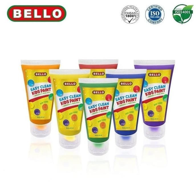 

Bello Easy Clean Kids Paint 6 Colors Washable & Mess Free
