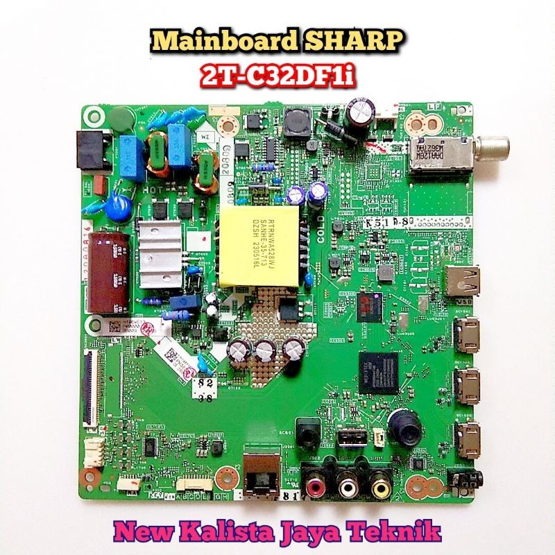 MAINBOARD TV SHARP 2T-C32DF1I ORIGINAL QPWBNH196WJN2 MB SHARP 32DF1I MOTHERBOARD 2TC32DF1I MB c32df1