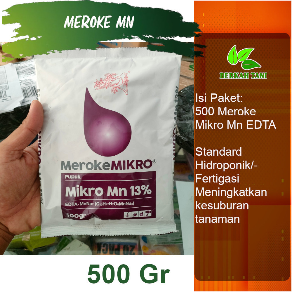 Meroke Mn EDTA 500 Gram Pupuk Mikro Hidroponik