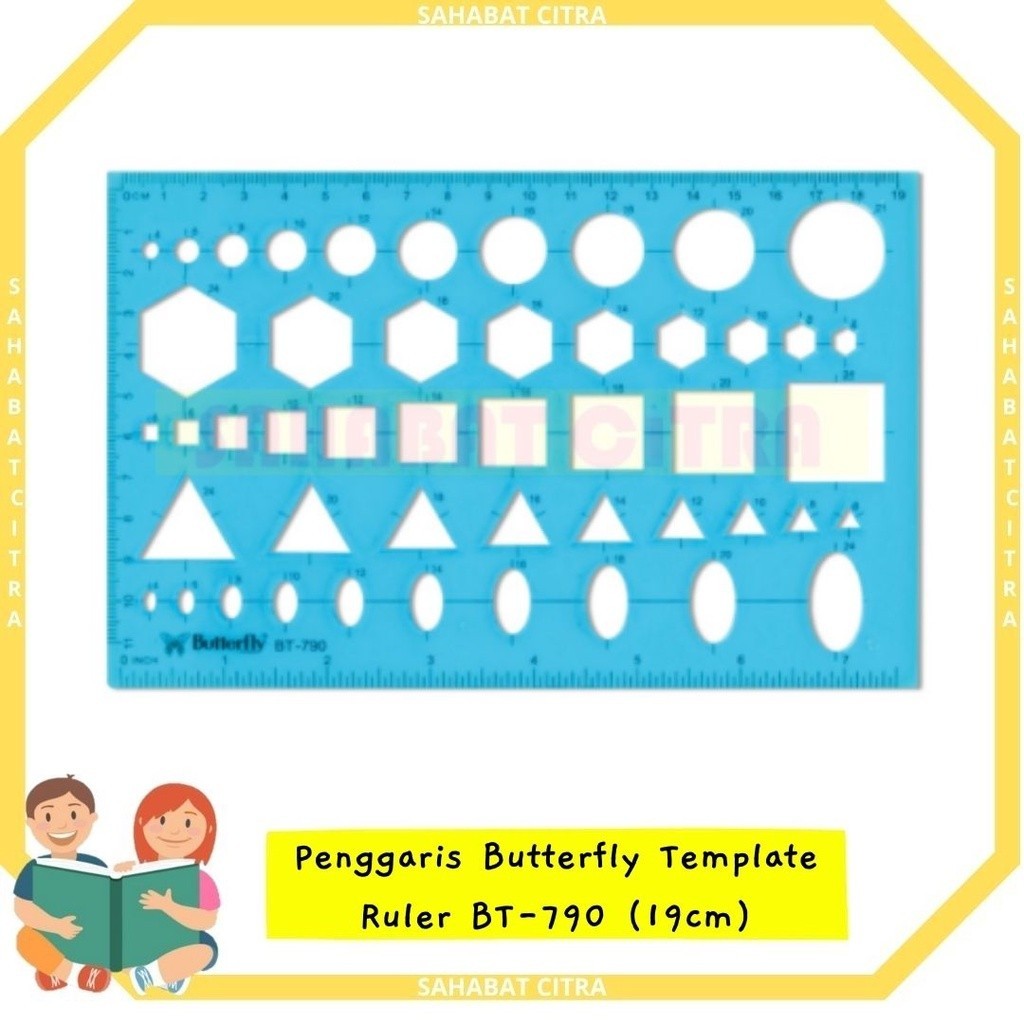 

PENGGARIS TEMPLATE RULER BT-790 BUTTERFLY 圆形的尺子