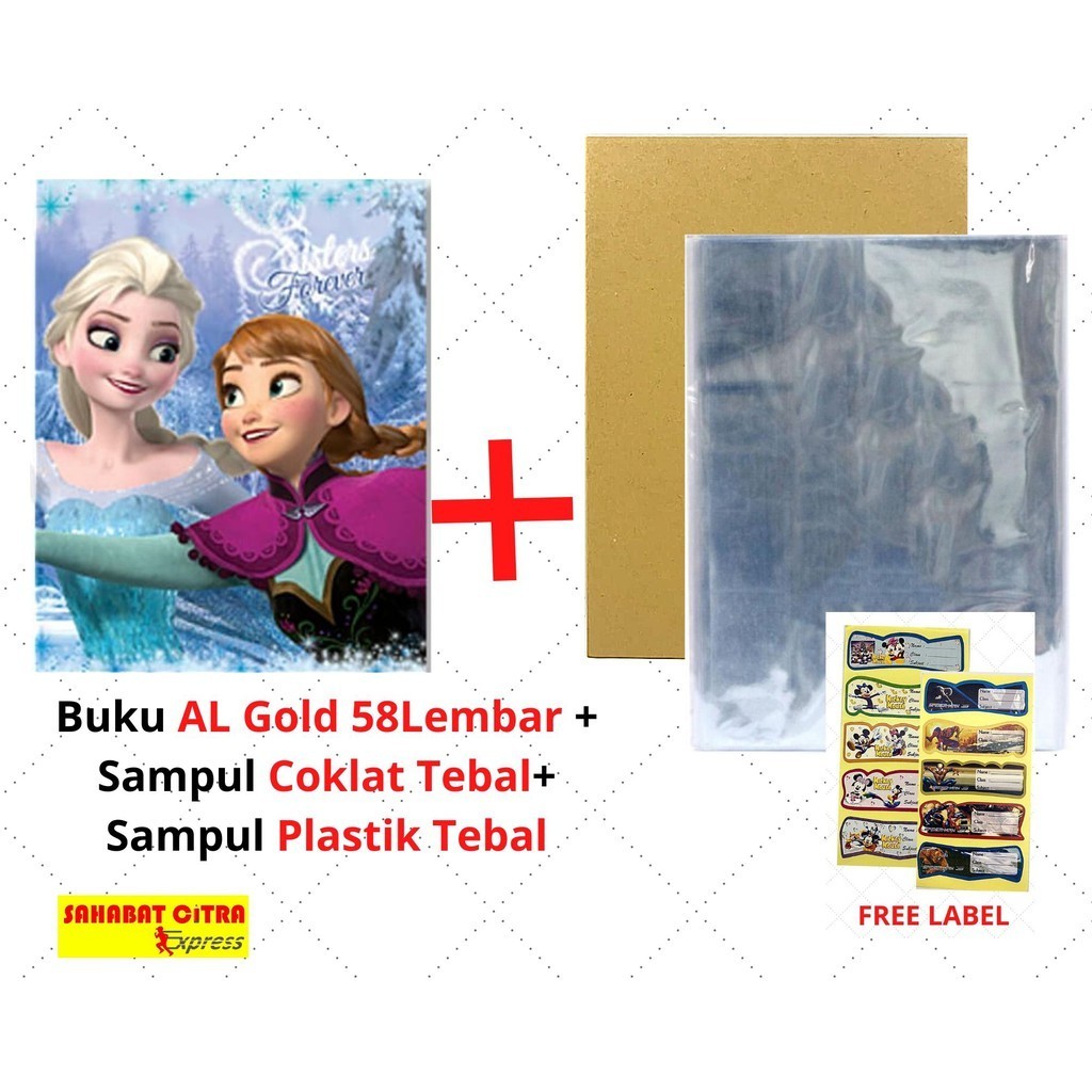 

PAKET LENGKAP 7 BUKU TULIS AL GOLD/ TIARA 58 LEMBAR SAMPUL TEBAL